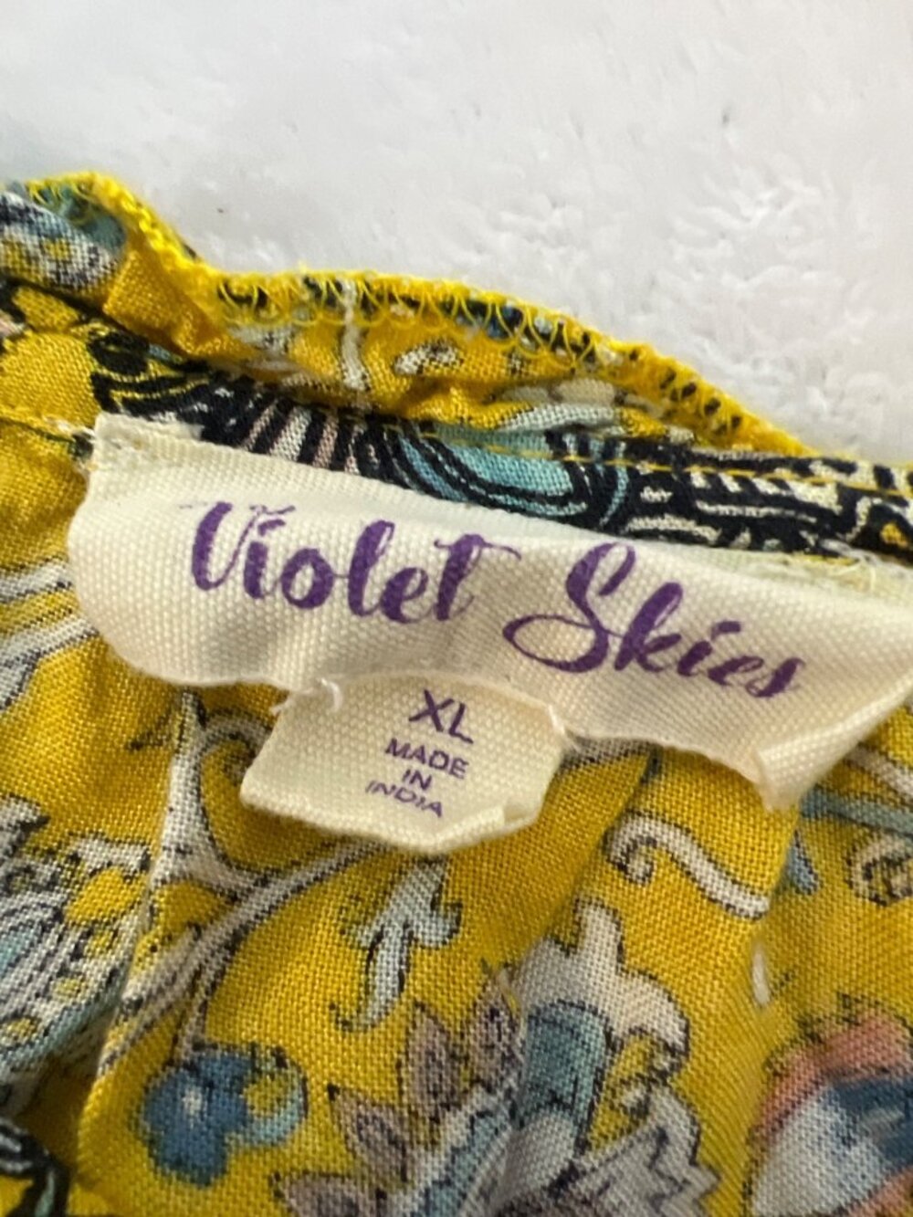 Violet Skies XL Boho Max Dress Tassels Golden Meadow Vacation Resort Flowy - Picture 3 of 8